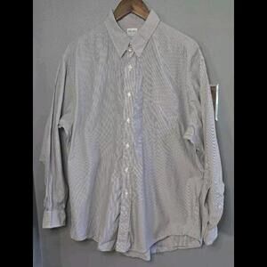 Vintage Brooks Brothers Makers Shirt Men’s 16.5-4 Blue Pinstripe Made In USA